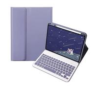 kuaijiexiaopu PU+TPU Leather Stand Case with Pen Slot, Detachable Keyboard Cover compatible with HUAWEI MatePad 11.5S 2024(Purple+Keyboard)