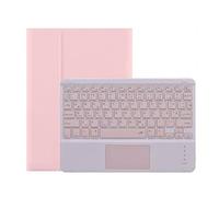 kuaijiexiaopu Removable Magic Touchpad Keyboard Case, PU Leather Stand PC Cover compatible with iPad Pro 11 inch 2021/2020(Pink)