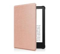 kuaijiexiaopu Slim and Light Portable PU Leather Stand Case compatible with Pocketbook Basic Lux2/3 617/616 6.0 inch(Rose gold)