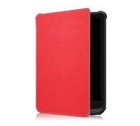 kuaijiexiaopu Slim and Light Portable PU Leather Stand Case compatible with Pocketbook Basic Lux4/5 627/628 6.0 inch(Red)