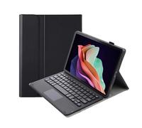 kuaijiexiaopu Tablet Protective Cover with Keyboard, PU+TPU Leather Case compatible with Lenovo Tab M11 11 inch TB330FU/TB330XU 2024(Black+Touch Keyboard)