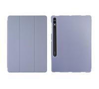 kuaijiexiaopu Tri-fold TPU Case with Pen Slot, Honeycomb Grid Pattern Silicone Cover compatible with Samsung Galaxy Tab S10 FE+ Plus 13.1 inch 2025(Lavender)