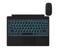 kuaijiexiaopu Turkish Arabic Hebrew Russian Spanish Italian Tablet Backlight Touchpad Keyboard Cover compatible with Microsoft Surface Pro 8/9/10/X(Backlit Keyboard+Mouse,Russian)