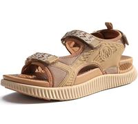 KuaiLu Sandals Womens Orthopedic Walking Ladies Recovery Sport Thick Athletic Cushion Outdoor Hiking Water Sandles Adjustable Strap Sandals Comfortable Plantar Fasciitis Arch Support Khaki 8