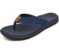 KuaiLu Women's Flip Flops Soft Padded Beach Sandals, Blue, 5UK