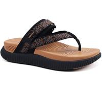 KuaiLu Womens Orthotic Flip Flops Ladies Athletic Thick Cushion Yoga Mat Comfortable Walking Thong Sandals with Plantar Fasciitis Arch Support Summer Outdoor Adjustable Slip On Slides, Brown UK8