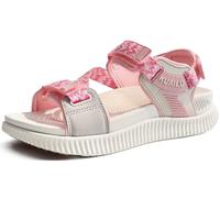 KuaiLu Womens Walking Sandals Comfort Plantar Fasciitis Arch Support Orthopedic Recovery Sport Outdoor Hiking Athletic Cushion Water Camping Shoes Adjustable Strap White Pink Size 4