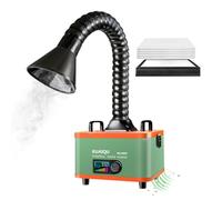 KUAIQU 2026 Upgraded Solder Fume Extractor,Desktop Smoke Absorber with HEPA & Activated Carbon Filters for Soldering, PCB Repair, DIY, Nail Salon