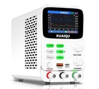 KUAIQU DC Power Supply Variable 30V 10A, Microcurrent 0.01mA Lab Power Supply with Voltage Curve&Current Curve 5-Digit Screen Bench Power Supply with Memory/OVP/OCP/Output/Lock for R&D/Labs/Testing
