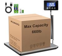 KUAIVO Shipping Scale, 660lbs Heavy Duty Digital Postal Scale for Packages, 0.35oz High Accurate Postage Scale for Small Business, Luggage, Home Use, Battery & Charging Cable Include