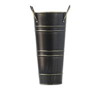 KUAIYIJU Metal Umbrella Stand with Handle Vintage Umbrella Bucket Decorative Vase Flower Bucket Storage Rack for Home Living Room