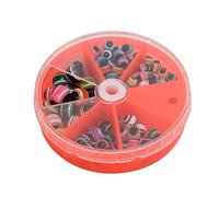 KuaJiGo 135 Pcs Mixed Color Fish Eye Beads Fishing Beads, Plastic Fishing Beads Assorted Set, 4mm5mm6mm8mm///Simulated Fish Eye Beads with Transparent Storage Box, for Stream Pool