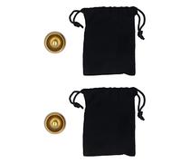 KuaJiGo 2pcs Stainless Steel Gyroscope Tops, Metal Spinner Toy with Automatic Flip Mushroom Shape, Engraved Friction Column for Smooth Rotation, Includes Storage Bags for Kids (Gold)
