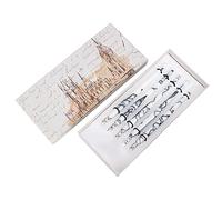 KuaJiGo 5 Pcs Acrylic Dip Pen Set, Flat and Round Cartoon Tip Painting Tools, Translucent Plastic Crystal Pens with Ergonomic Groove for Comfortable Drawing, Art Supplies for Cartoon (White flat nib)