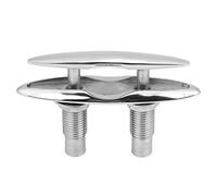 KuaJiGo Boat Ship Mooring Dock Neat Cleat, 316 Stainless Steel Double Deck Push Pull Cable Bolt, Heavy - Duty Marine Grade Open Base Cleat with Mirror Polish Finish for Kayak (4.5")