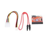 KuaJiGo IDE to SATA Adapter Card, Two Way Hard Disk Conversion Card, 1.5Gbps IDE SATA Converter for Desktop Computer with Red PCB Design Compatible with ATA/SATA 1.0 Standards