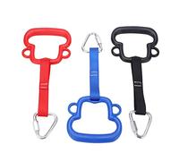 KuaJiGo Monkey Shape Outdoor Gymnastic Rings, Climbing Training Equipment for Kids, ABS Hanging Rings with 200kg Load Capacity, Brightly Colored Monkey Swing Rings for Backyard