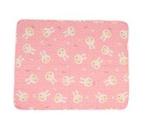 KuaJiGo Pet Sleeping Mat, Dog Bed Pad, Super Absorbent Warm Comfortable Cotton Mat with Non Slip Bottom, Wrinkle Soft Pet Bed for Small Medium Dogs in Spring Autumn (Bunny)