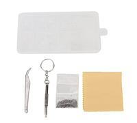 KuaJiGo Ultra - Soft Silicone Nose Pads Kit with Screwdriver and Tweezers for Eyeglass Sunglasses Repair, 50 Pairs Replacement Nose Pads with Cleaning Cloth for Spectacles
