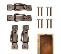 KUAJTUN 4PCS Vintage Drawer Handles Antique Bronze Furniture Handles Pulls, Retro Brass Wardrobe Handles for Drawer Cabinet Dresser, Decorative Drawer Pulls for Furniture Door Cupboard