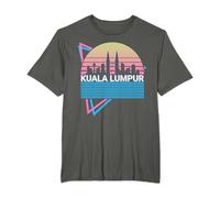 Kuala Lumpur City Skyline Cityscape Retro T-Shirt