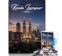 Kuala Lumpur Jigsaw Puzzles for Teenagers 1000 Piece Puzzle,family Fun Games Is Ideal As A Gift for The Whole Family 38x26cm