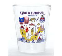 Kuala Lumpur Malaysia Landmarks and Icons Collage Shot Glass