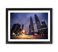 Kuala Lumpur Malaysia No.2 Modern Framed Print | A4 Black Framed Wall Art | Ready to Hang | Modern Nature Picture | Living Room Bedroom Lounge Office
