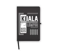 Kuala Lumpur Malaysia Travel Asia Notebook, Blank Pages, Faux Leather Cover, Planner, Journal, Workbook