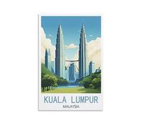 Kuala Lumpur Malaysia Vintage Travel Posters Landscape 12x18inch(30x45cm) Wall Art Picture Print Canvas Art Poster Modern Family Bedroom Decor Posters