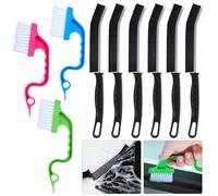 Kuaman Crevice Cleaning Brush, Bathroom Tile Groove Gap Cleaning Brush, Window Groove Cleaning Brushes, Multifunctional Hard Bristle Brush Magic Brush for Home Kitchen Bathroom Window Vehicle(9Pcs)