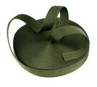 Kuaman Garden Tree Ties Straps, 65.6FT/20M Heavy Duty Webbing Strap Nylon Strap Plant Ties for Large Plant, 3CM Width Garden Ties for Staking, Guying, Luggage Straps, Grafting and Straightening(Green)