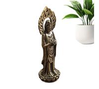Kuan Yin Statue, Quan Yin Figure, Guan Yin Statue, Quan Yin Figure, Desk Figure Ornament, Chinese Feng Shui Sculpture, Avalokiteshvara Figure Ornament for Bookshelf, 6 cm