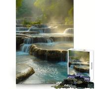 Kuang Si Waterfall Laos 1000 Piece Jigsaw Puzzles Stress Relief Play HD Print Family Enjoyable Birthday Art Gift (50x75cm)
