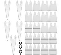 Kuanght 25 Pcs Multitool Scraper Blade Set with 5 Tapered Blade, 10 Rigid and 10 Flexible Blades, 51mm Oscillating Scraper Blades for Removing Paint Caulk Adhesive Sealant