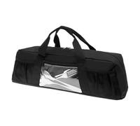 Kuanght BBQ Tool Storage Bags 55 x 16.5 x 18cm, Oxford Cloth Barbecue Tool Holder Bag with Transparent Pockets, Waterproof Grill Utensil Storage Caddy for Camping Hiking and Home Party