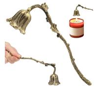 Kuanght Candle Snuffer, Vintage Candle Extinguisher with Ergonomic Handle, Decorative Antique Metal Wick Flame Snuffer as Gifts for Holidays, Birthdays, Anniversaries and Housewarming Occasions