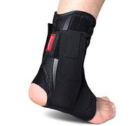 Kuangmi Ankle Brace Stabilizers Adjustable Ankle Support for Sports Protect, Sprained Ankle, Ligament Damage, Injury Recovery (Small)