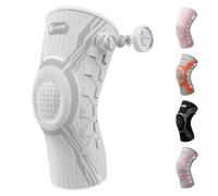 Kuangmi Knee Brace for Support - Adjustable Compression for Arthritis, ACL, Meniscus Tears - Relieves Knee Pain for Men, Women, Sport & Exercis, W-L-L