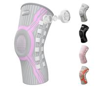 Kuangmi Knee Brace for Support - Adjustable Compression for Arthritis, ACL, Meniscus Tears - Relieves Knee Pain for Men, Women, Sport & Exercis,Long-GP-L-2XL