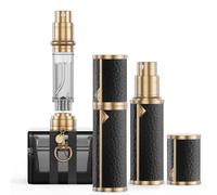 kuangre Travel Refillable Perfume Bottle, Leak-proof 5ml Atomizer, Portable Luxurious Pocket Perfume Dispenser Pump Transfer Tool for Women Men Travel Accessories.
