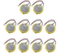 KUANMAI CR2450 Battery with 1.25-2pin Plug for AFPX-Batt, FP-X Series, FX3U-32BL Programming PLC Battery (10Pcs Battery)