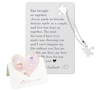 KUAOOAUK Anniversary Card Gifts, Stainless Steel Engraved Wallet Insert Card, Personalized Boyfriend Gifts Greeting Card, Never Forget That I Love You Valentine's Day Wedding Birthday Gift
