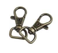 KUARTBRIC Curved Lobster Clasps Swivel Trigger Clips Snap,D-Ring Clasp, Pack of 10 (Antique Brass, 1/2")