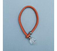 KUARWDVF Curtain Tassel Tiebacks, Crystal Curtain Strap Magnet Buckle Without Punching Installation Simple Hemp Rope tiebacks(Orange,4 pcs)