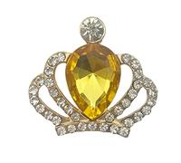 KUARWDVF Resin Button, 10 Pieces Crown Crystal Pendant Button Flatback Alloy Rhinestone Button for DIY Wedding Decoration Clothing Button(Gold)