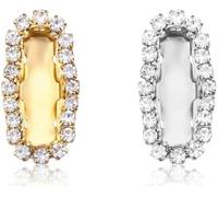 KUARWDVF Resin Button, 10pcs Empty Golden Claw Setting Sew on Rhinestone Base Sewing DIY Craft Crystal Buttons(Golden Claw,Octangle 5x10mm)