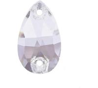 KUARWDVF Resin Button, 7~36pcs 12-38mm Glitter Teardrop Rhinestone Craft Sewing Accessories Crystal Buttons(Crystal,17x28mm 12pcs)