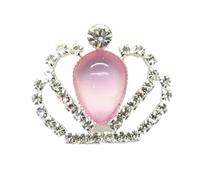KUARWDVF Resin Button, Fashion Clear Crystal Rhinestone Buttons with Ivory Color for Wedding Invitation Crown Snow Shape Button for Cloth Decor(Pink)