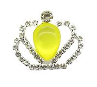 KUARWDVF Resin Button, Fashion Clear Crystal Rhinestone Buttons with Ivory Color for Wedding Invitation Crown Snow Shape Button for Cloth Decor(Yellow)
